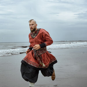 Wikinger Leinentunika „Ingvar der Seemann“ mit Stickerei