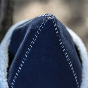 Wikinger Wollmütze mit Lammfell-Imitat „Girda die Schneetänzerin”