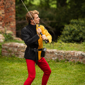 Zweifarbiger Leinen Gambeson für SCA/WMA-Schwertkampf „Söldner“, wattierte Rüstungsjacke