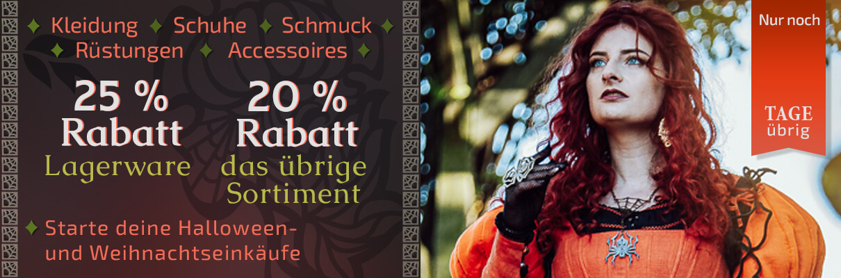 Starte deine Halloween- und Weihnachtseinkäufe. Nur noch 7 Tage übrig